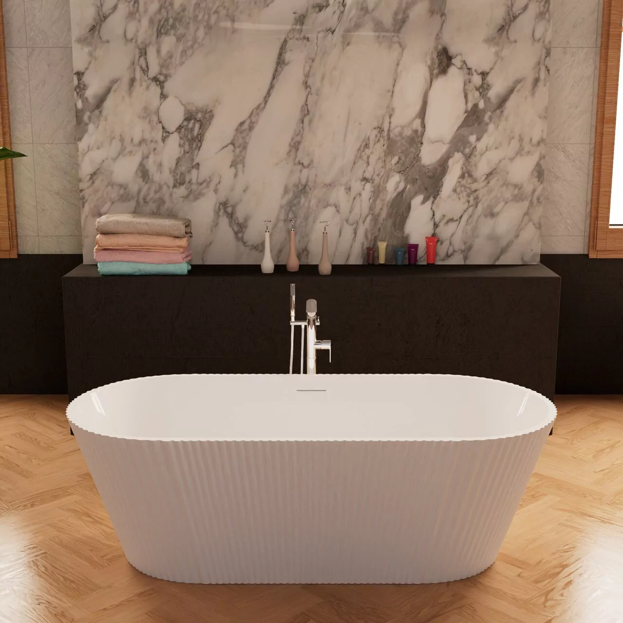 картинка Ванна Frank F6103 White отдельностоящая 170х75х55 см 