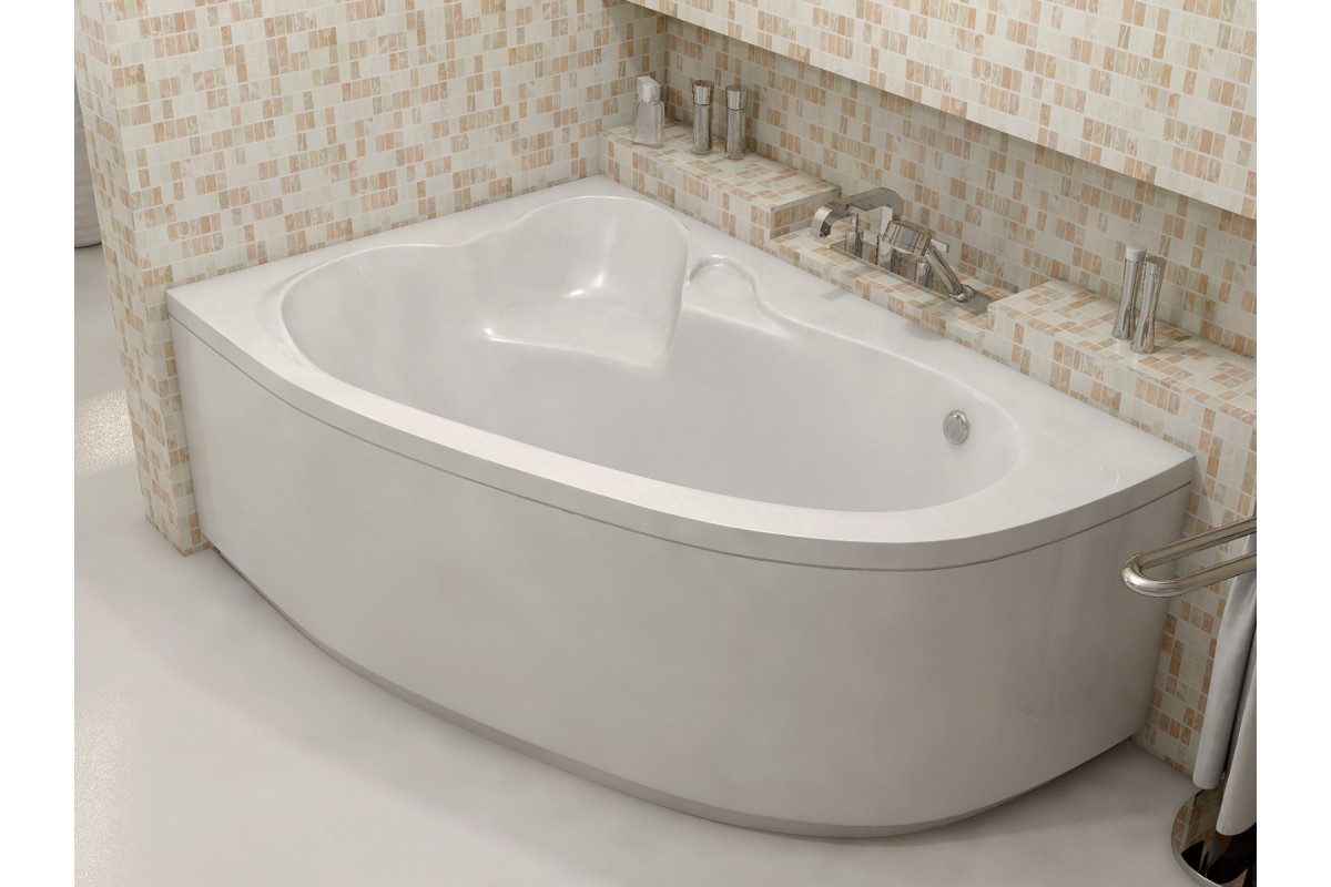 картинка Акриловая ванна Relisan Ariadna L 140x100 с каркасом и слив-переливом 