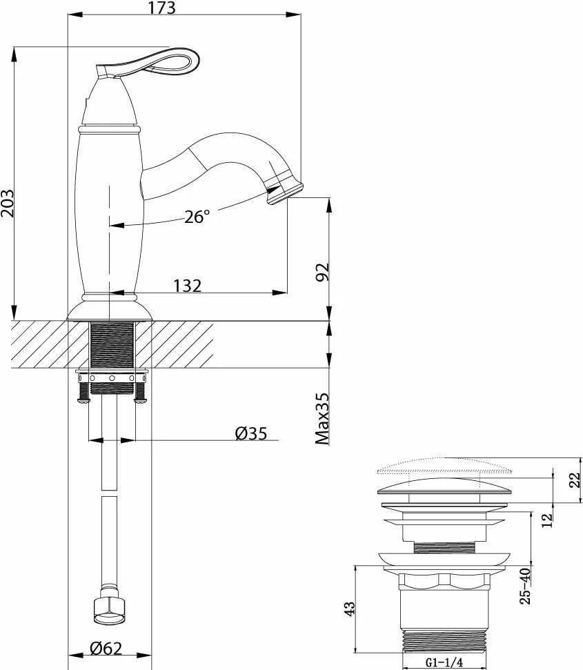 картинка Смеситель для раковины Lemark Prime LM6106BRG 