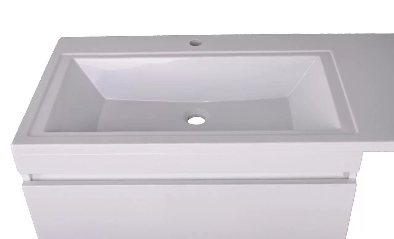 фото Тумба напольная Style Line Даллас 150 3 ящика Люкс белая PLUS 