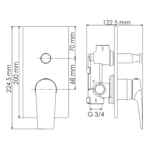 картинка Смеситель для ванны и душа WasserKRAFT Wiese 8461 