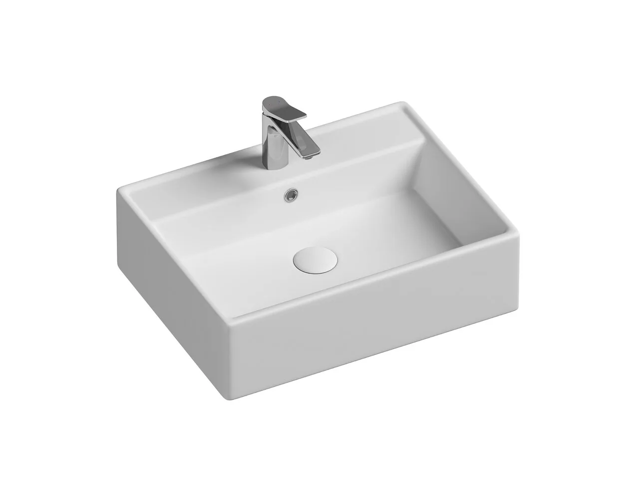 картинка Накладная раковина Ceramicanova Element CN6046 цвет белый 59х45 см 