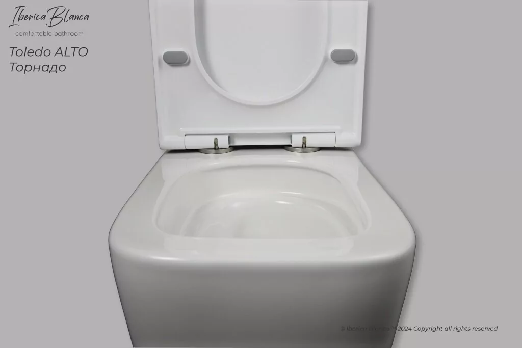 картинка Комплект 3 в 1 IBERICA BLANCA инсталляция с унитазом TOLEDO ALTO IB.TLA.234.1B1 клавишей золото матовый INOX-O IB.B081.005.003 