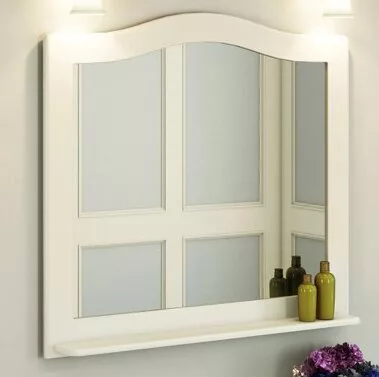 фото Зеркало Comforty Монако-100 белый глянец 