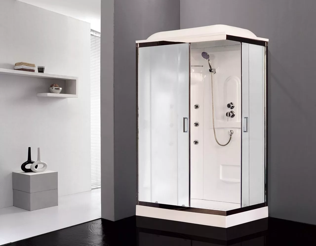 картинка Душевая кабина Royal Bath 8120HP2-M-CH (матовое) левая 120x80x217 