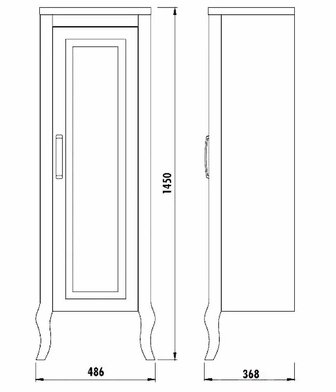 фото Шкаф-пенал Creavit Karen KN2160.01.BA 