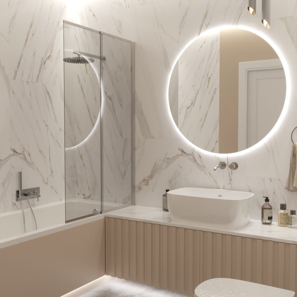 картинка Шторка для ванны Iberica Blanca Mod.801 Slide Open поворотно-раздвижная тонированная профиль хром 90х150 см 