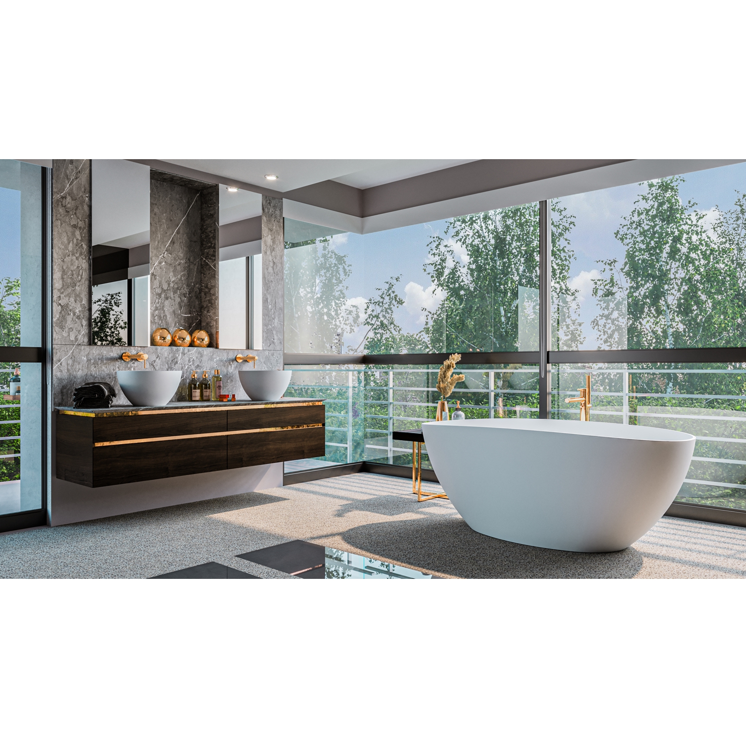 картинка Ванна WHITECROSS Onyx A 160x75 белый мат иск. камень 