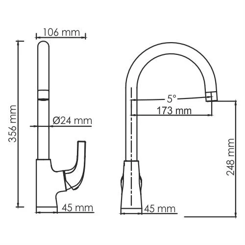 картинка Смеситель для кухни WasserKRAFT Sauer 7107 