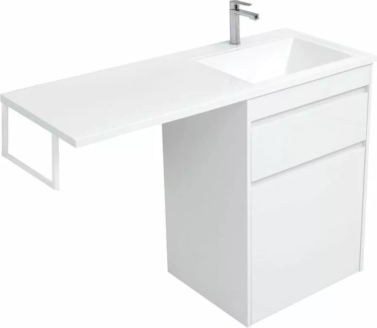 фото Тумба с раковиной Aquanet Токио 120 R белый (напольная, 1 ящик) арт. 00239301 