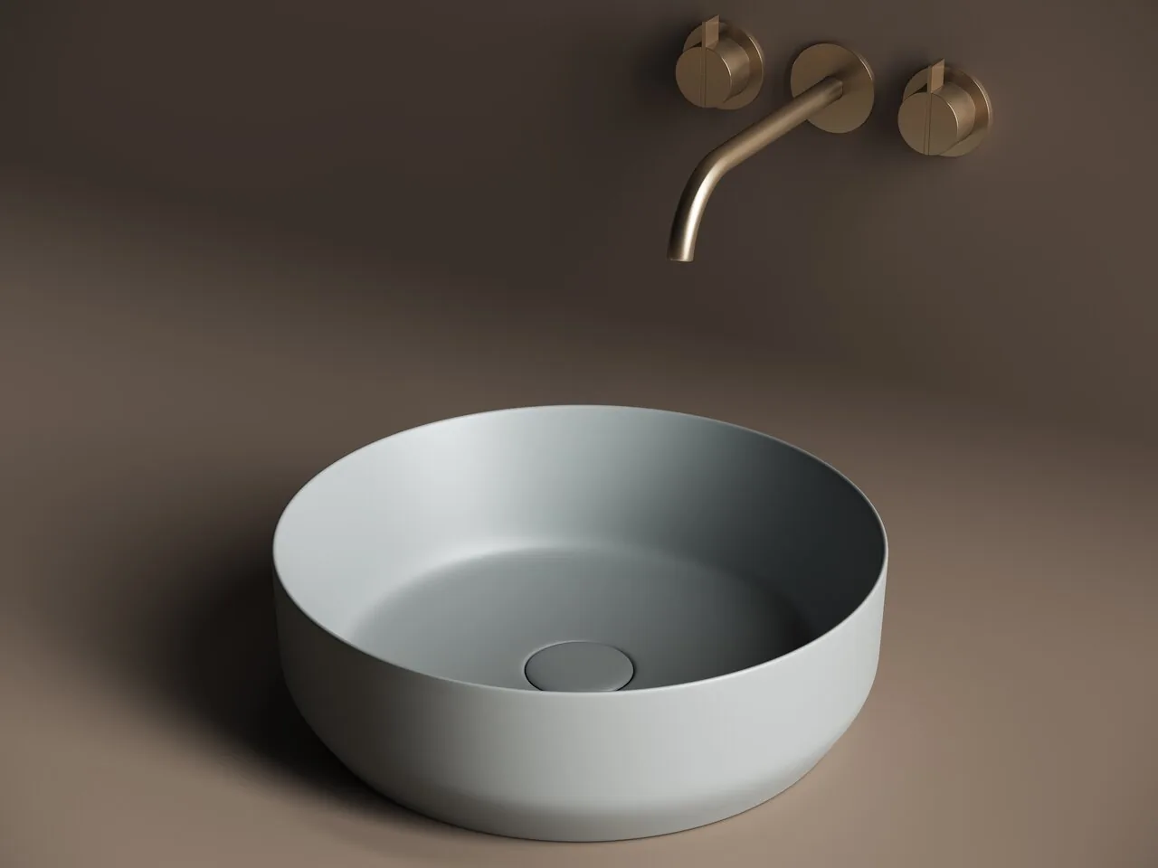 картинка Накладная раковина Ceramicanova Element CN6022MH цвет антрацит матовый 39х39 см 