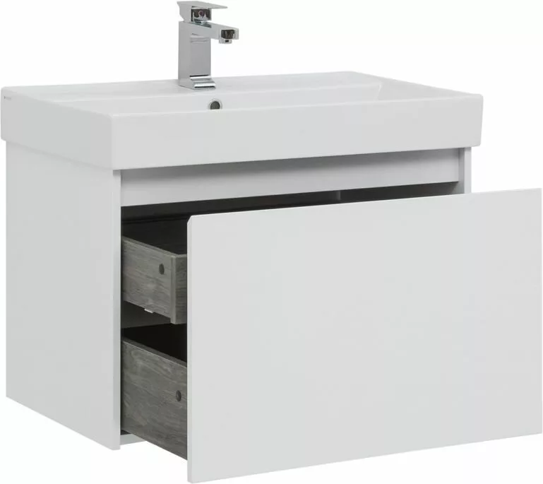 фото Тумба с раковиной Aquanet Nova Lite 75 белый (1 ящик) арт. 00245243 