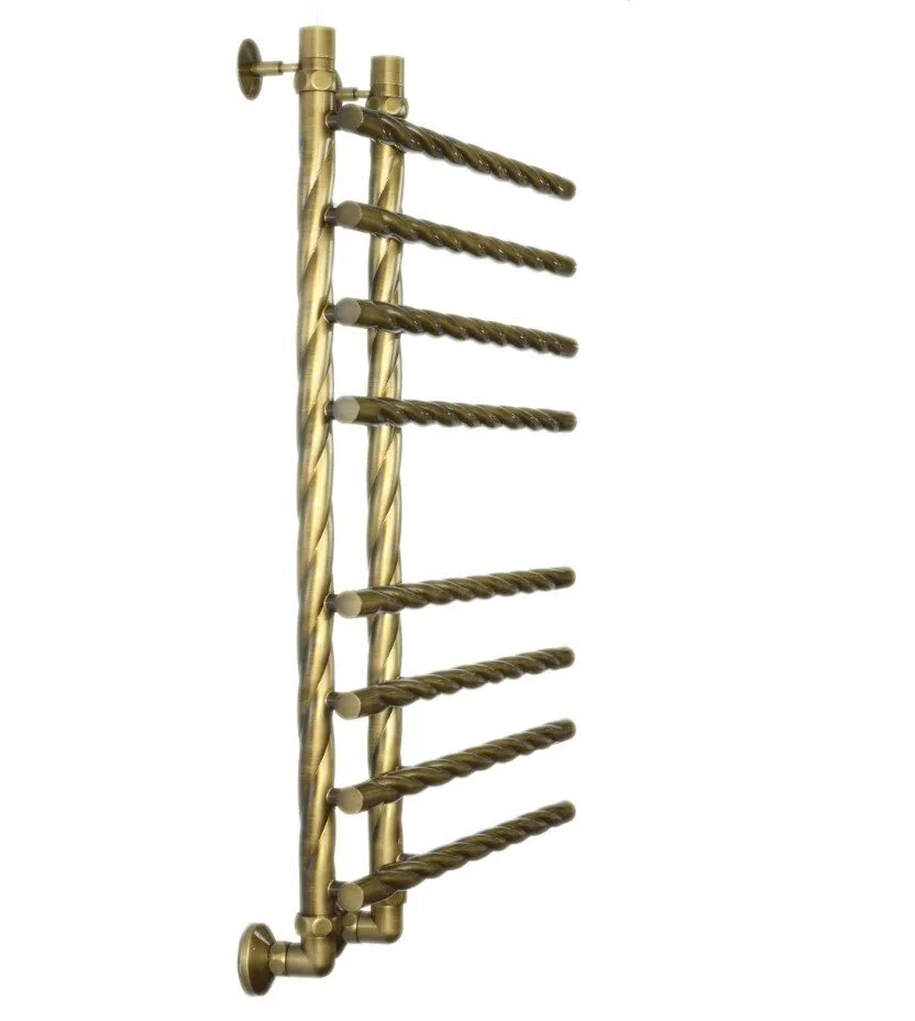 картинка Полотенцесушитель Двин L braid 60/15/55 1"-3/4"-1/2" Универсальный К3, Состаренная бронза (4627166552738) 