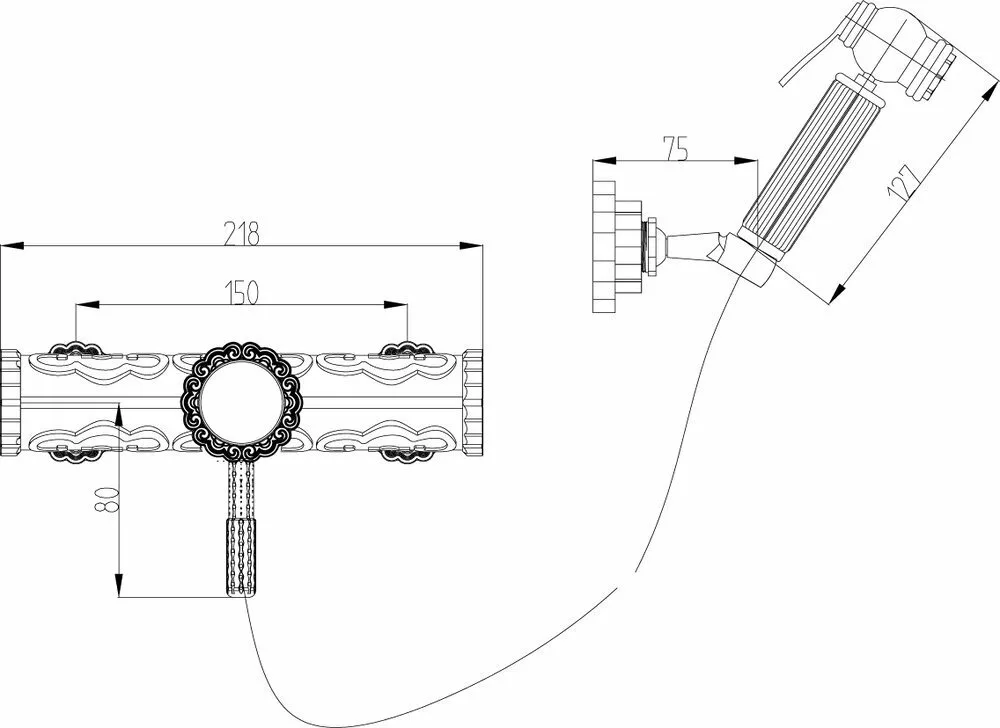картинка Смеситель гигиенический душ Lemark Jasmine LM6618ORB 