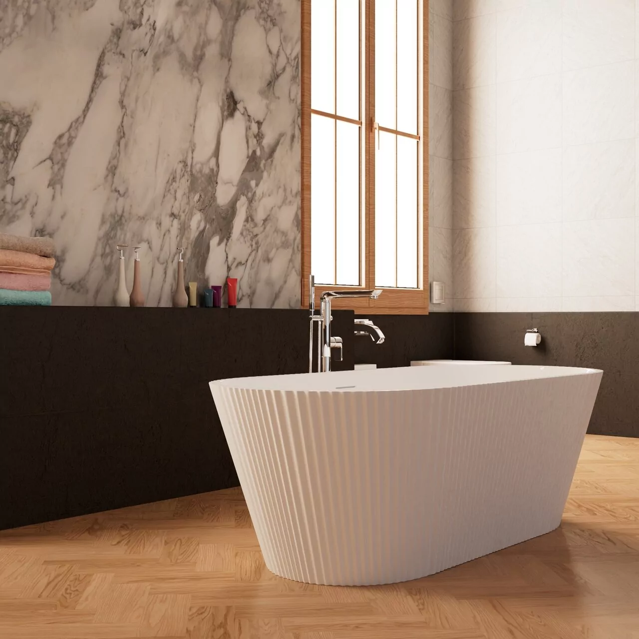 картинка Ванна Frank F6103 White отдельностоящая 170х75х55 см 