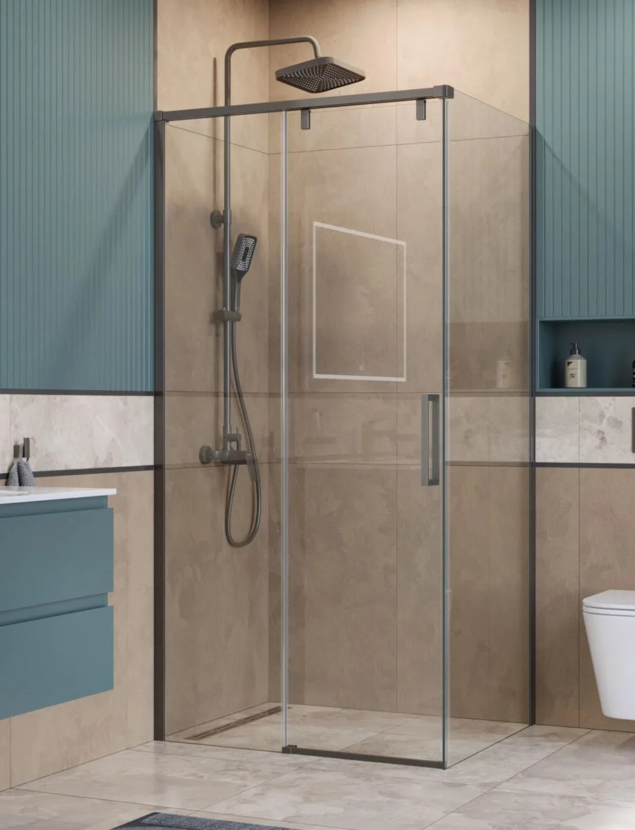 фото Душевой уголок BelBagno SOFT_CLOSE-1-AH-1-100/80-C-GM 