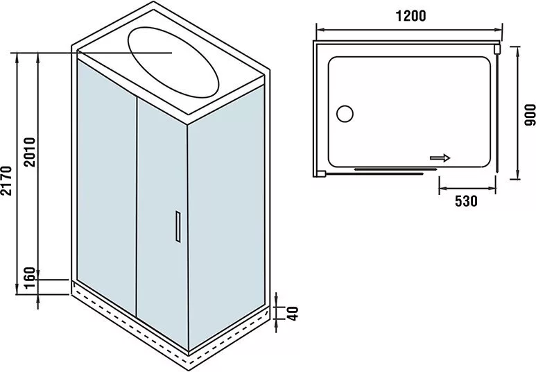 картинка Душевая кабина WeltWasser WW500 LAINE 1212 