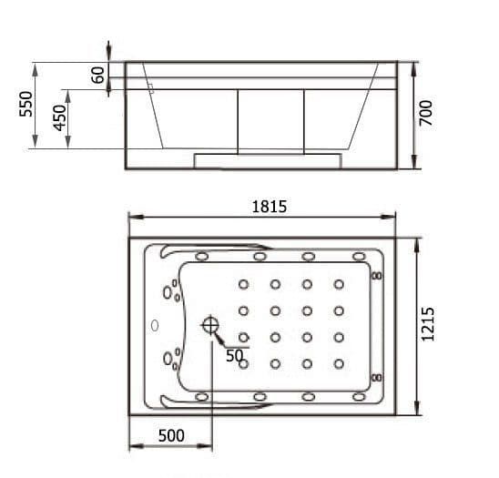 картинка Акриловая ванна Gemy G9061 O L 