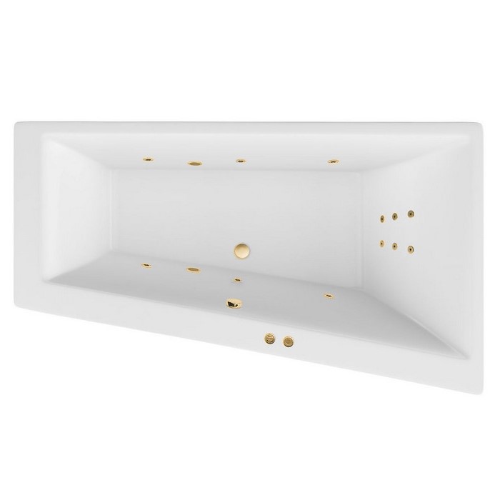 картинка Ванна EXCELLENT Sfera Slim 170x100 правая LINE золото 