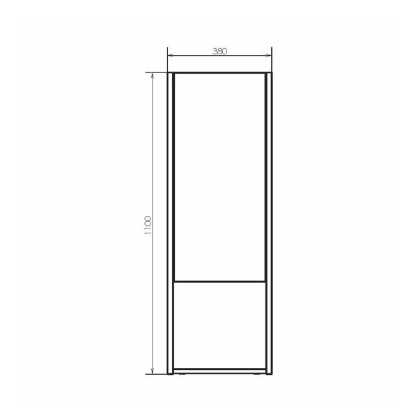 фото Шкаф-пенал Comforty Лиссабон 40 дуб темный 