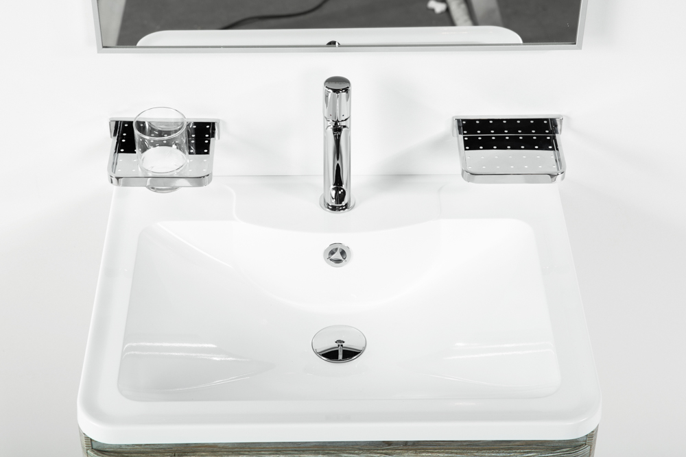 фото Тумба с раковиной подвесная BelBagno ALBANO 60 Pino Scania, раковина белая 