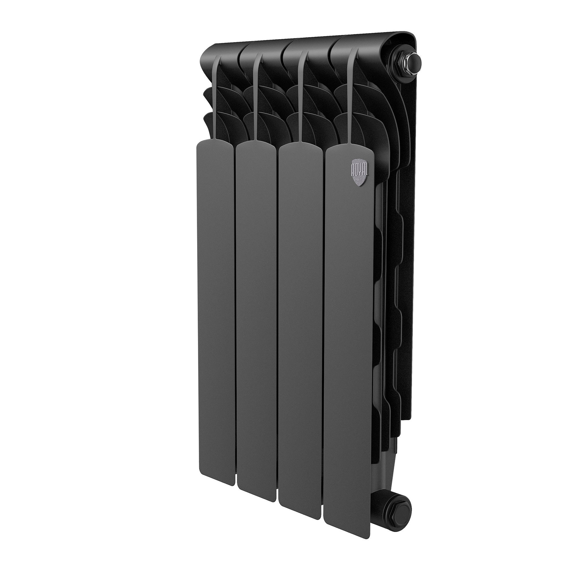 картинка Радиатор биметаллический Royal Thermo Revolution B 500 Чёрный 4 секции 