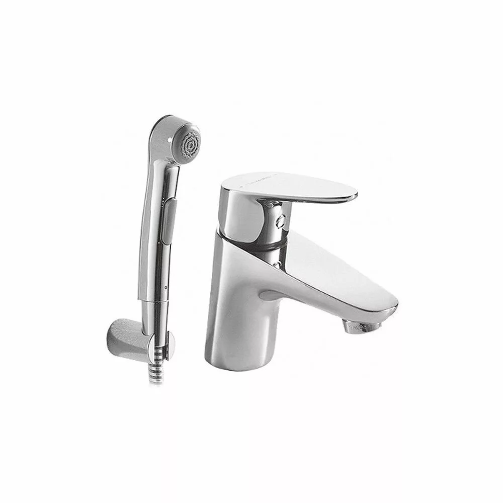 картинка Смеситель для раковины с гигиеническим душем Bravat Drop F14898C-2 