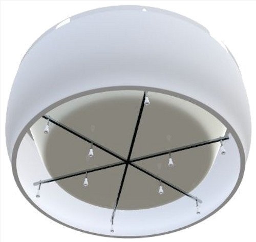 картинка Ванна Aima Design OMEGA New 180x180 круглая с каркасом и слив-переливом 