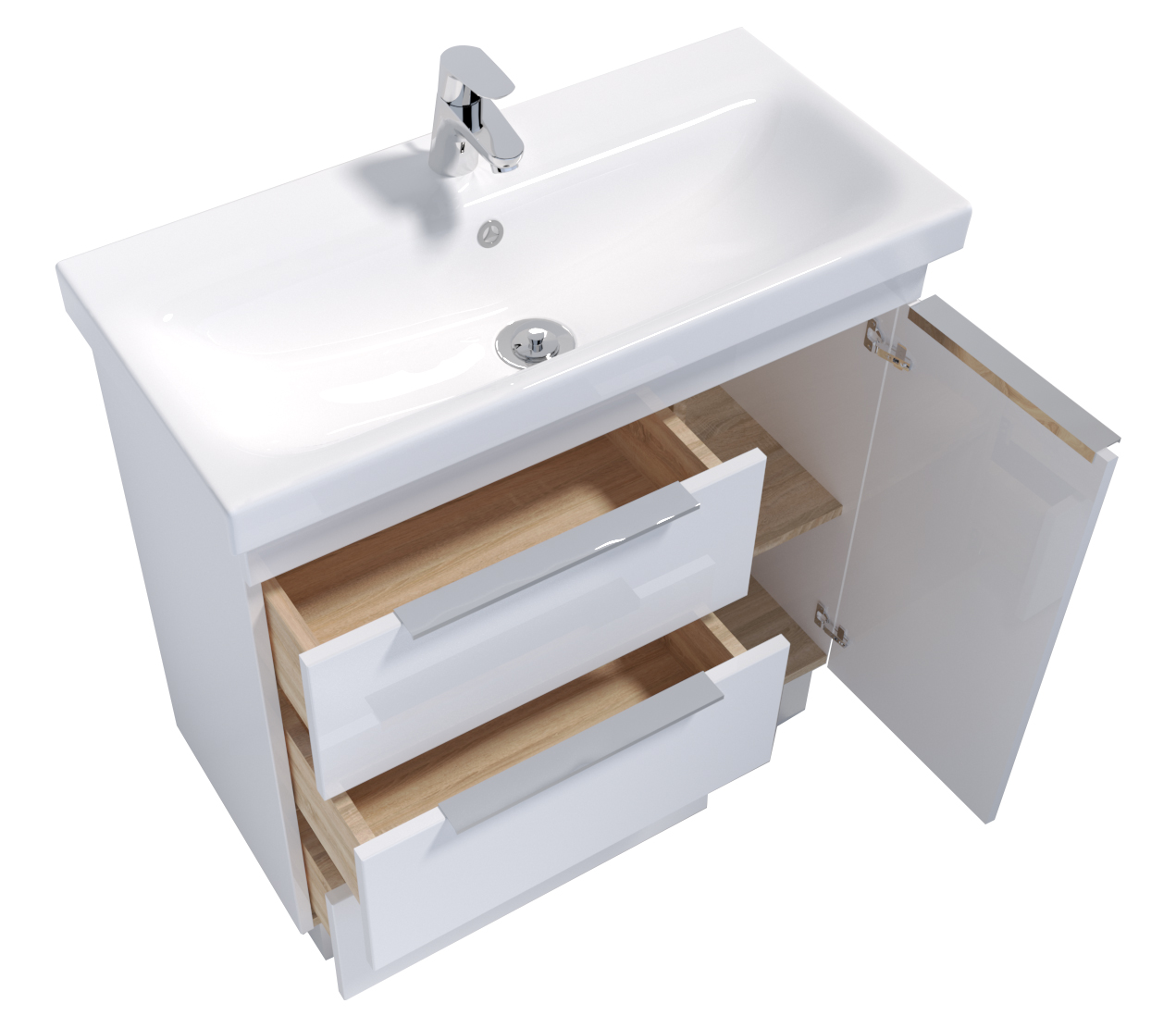 картинка Тумба 1Marka Gaula 80Н У92516 White  в ванную комнату