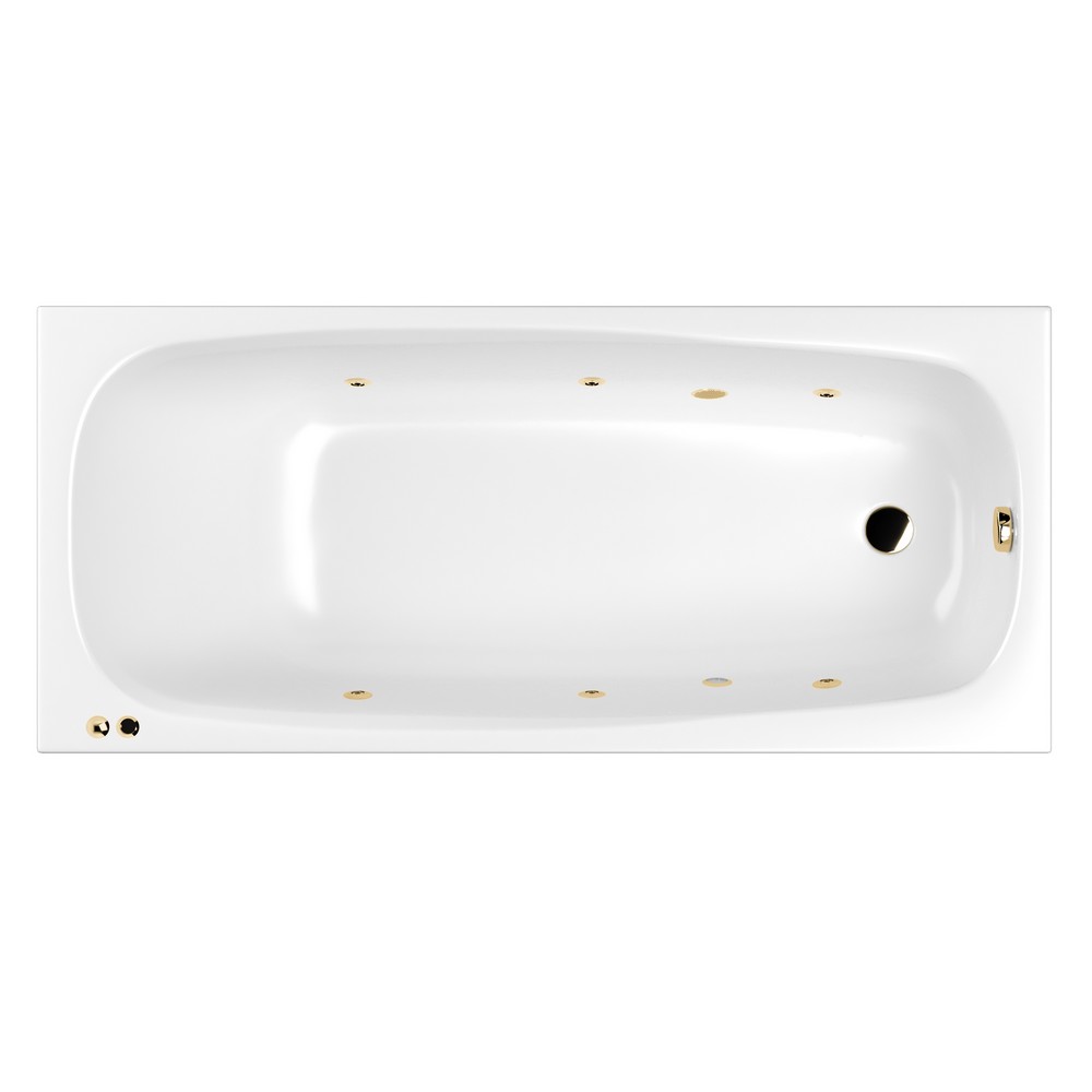 картинка Ванна WHITECROSS Layla Slim 180x80 SOFT золото 