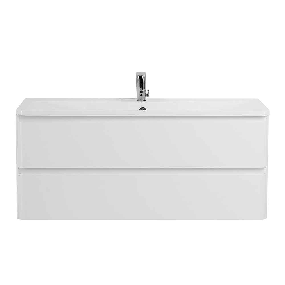 фото Тумба с раковиной подвесная BelBagno ALBANO 120 Bianco Lucido, раковина белая 