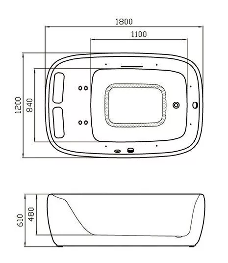 картинка Акриловая ванна Gemy G9539 