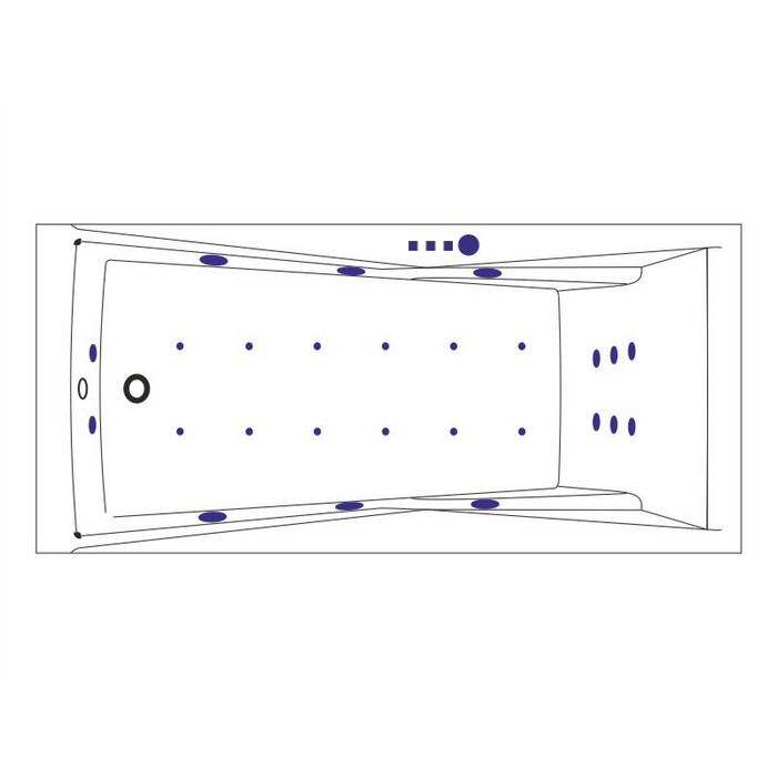картинка Ванна EXCELLENT Palace 170x75 ULTRA хром 
