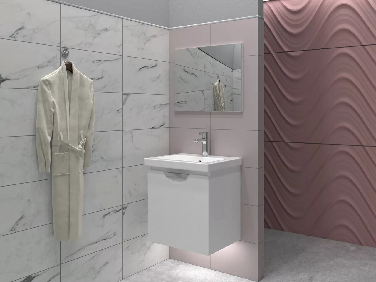 картинка Тумба подвесная Stella Polar Норина 40 под раковину Сомо 40  в ванную комнату