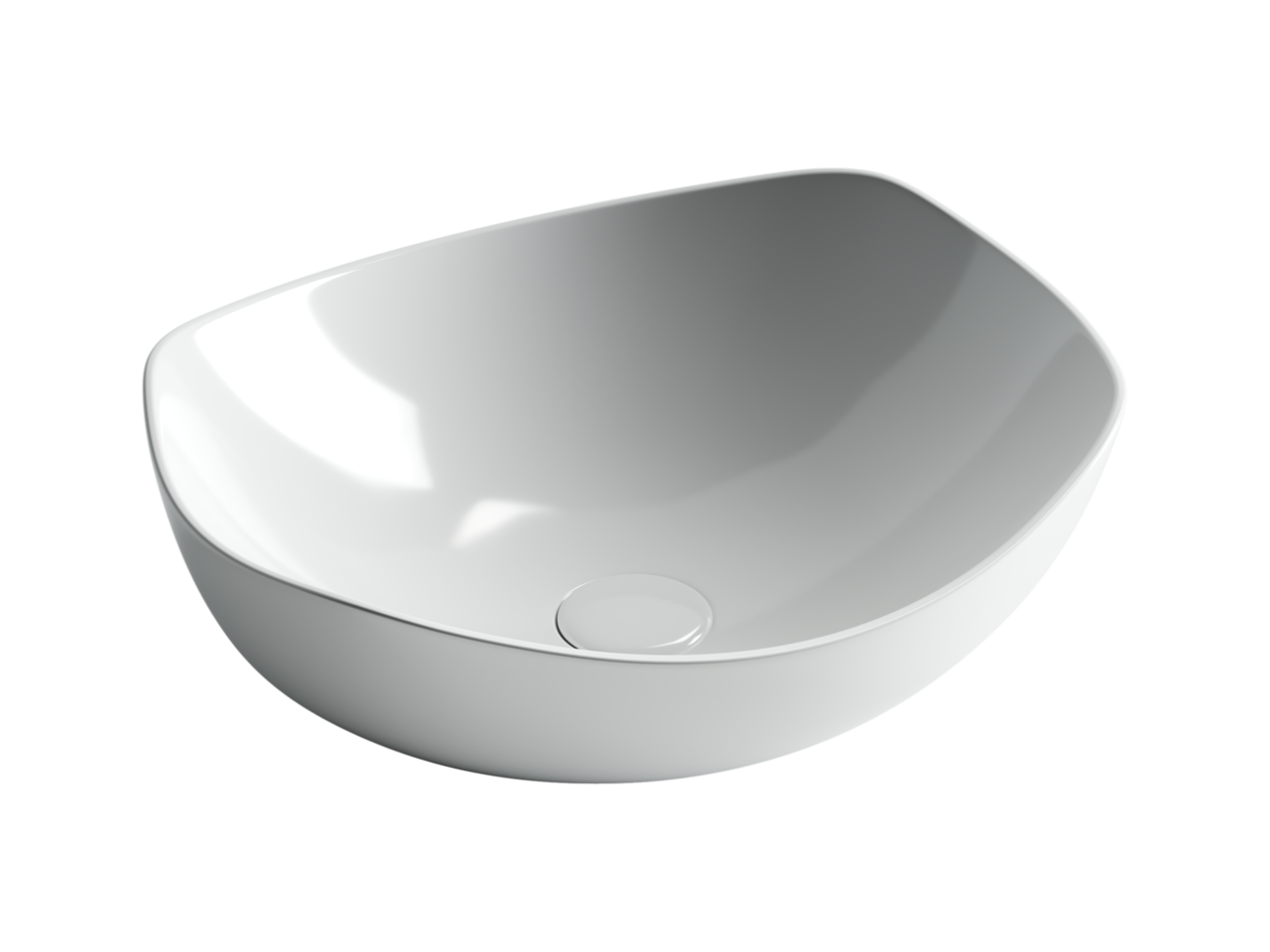 картинка Накладная раковина Ceramicanova Element CN5017 цвет белый 42х38.5 см 