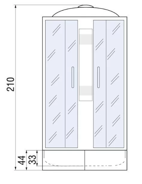 картинка Душевая кабина River Nara 110/80/44 MT L 