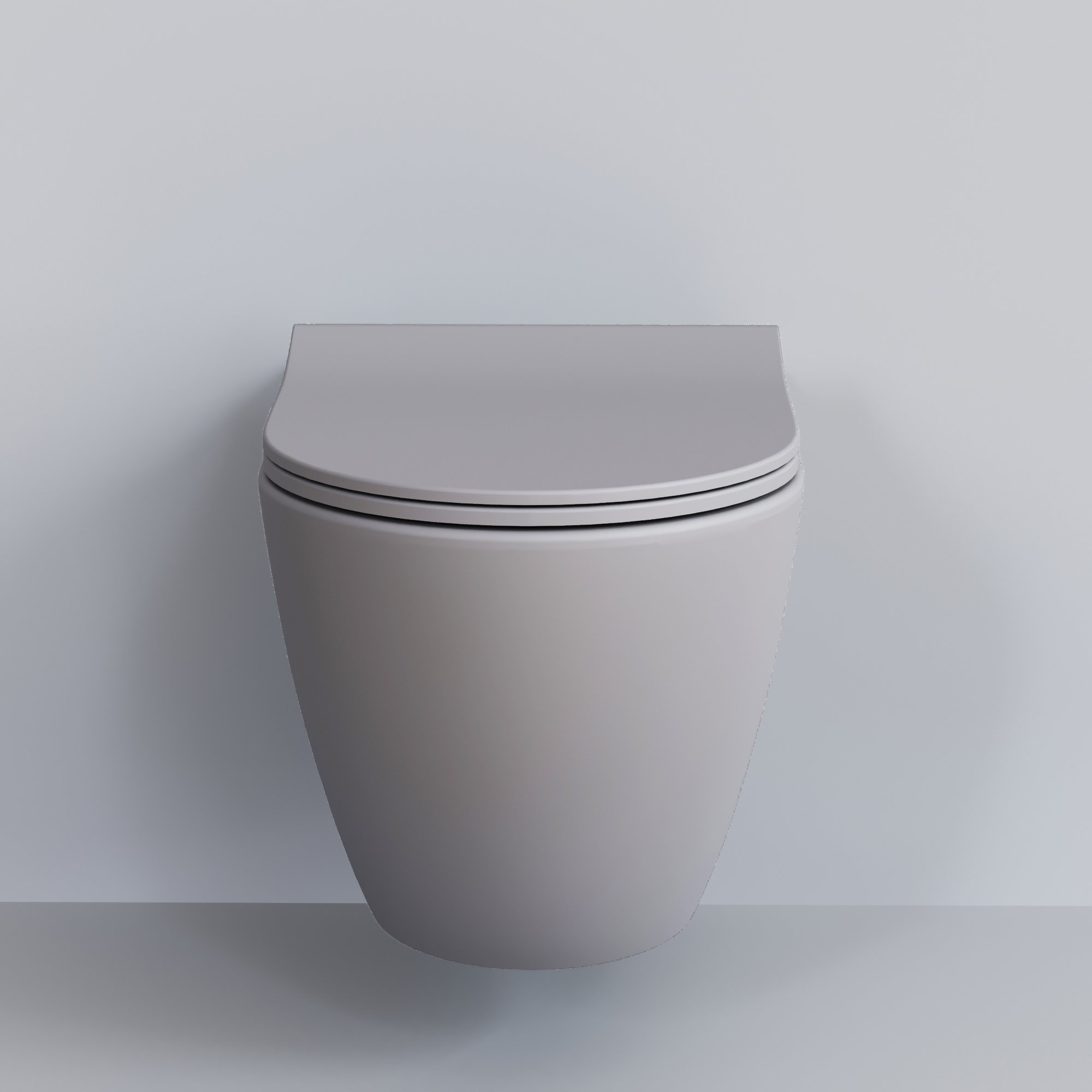 картинка Унитаз подвесной Ambassador Queen 113T20301R серый матовый с тонкой крышкой 