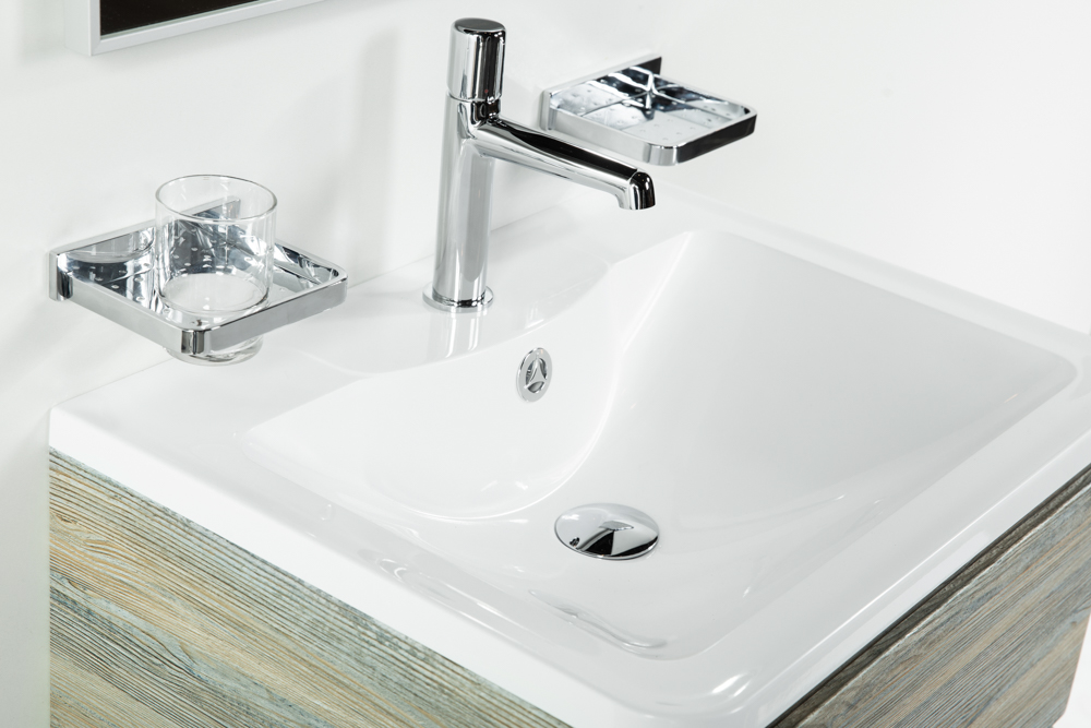 фото Тумба с раковиной подвесная BelBagno ALBANO 60 Pino Scania, раковина белая 