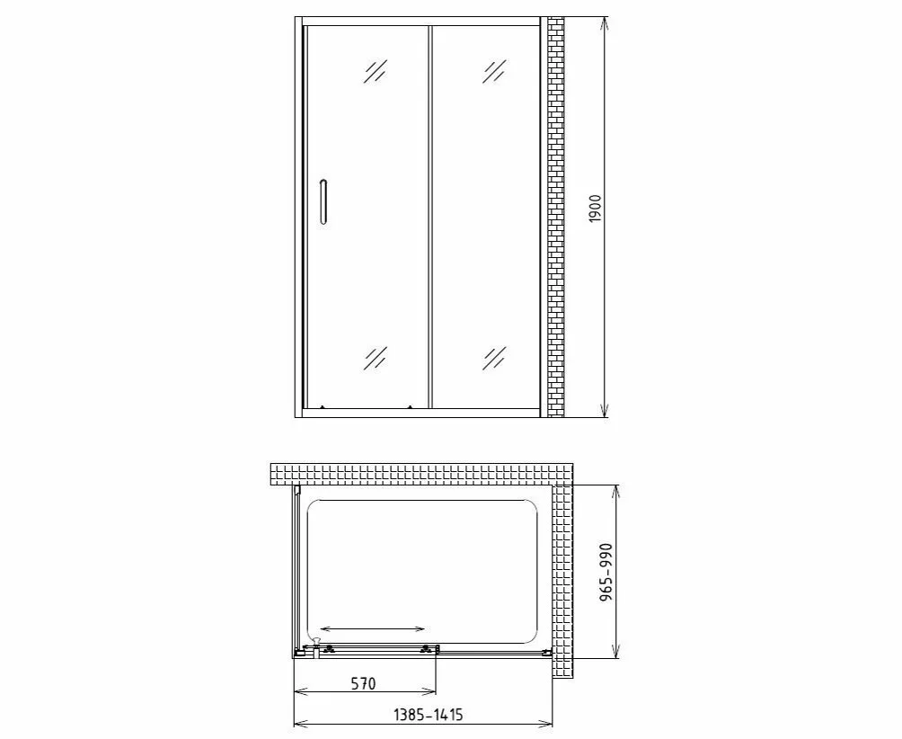 фото Душевой уголок Gemy Victoria S30191BM-A100M 