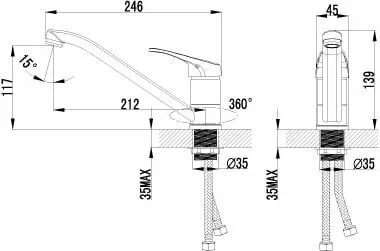 картинка Смеситель для кухонной мойки Lemark Partner LM6554C 