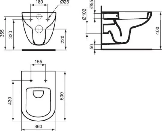 картинка Унитаз подвесной Ideal Standard Tempo 