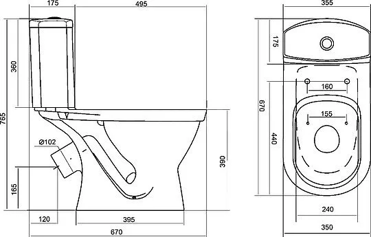 картинка Унитаз-компакт Santek Алькор WH302140 