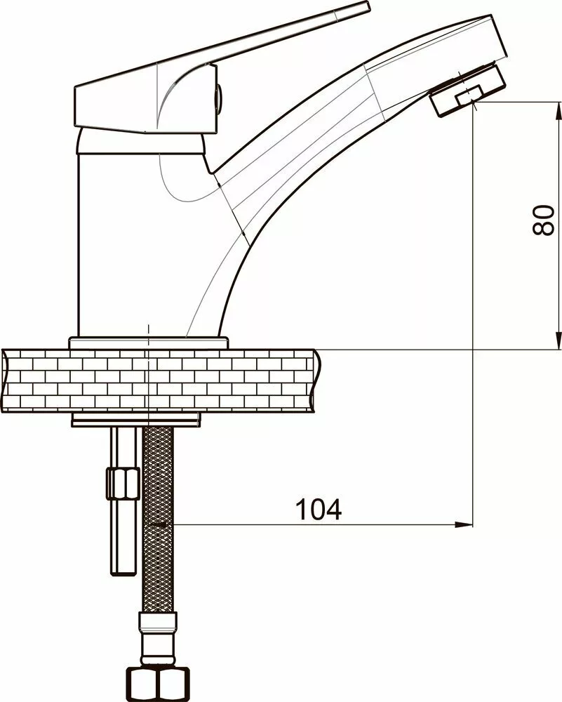 картинка Смеситель для раковины GPD ARBEKA Orbis LB30 