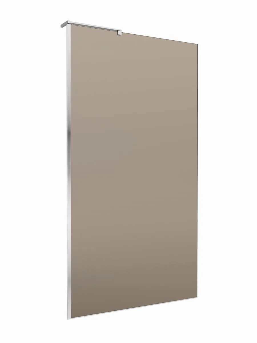 фото Душевая перегородка BelBagno UNO-L-1-TB-100-BR-Cr 