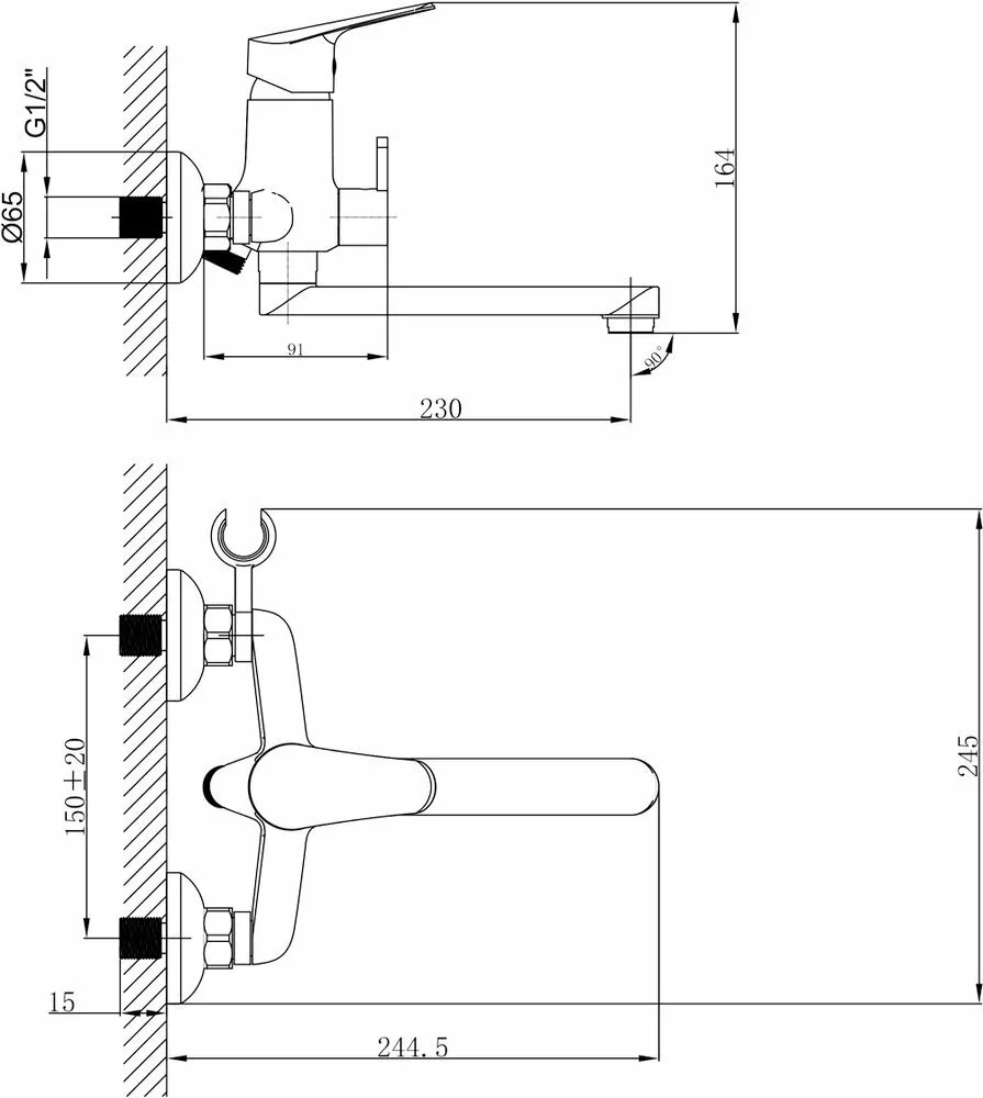 картинка Смеситель универсальный Lemark Partner LM6513C 