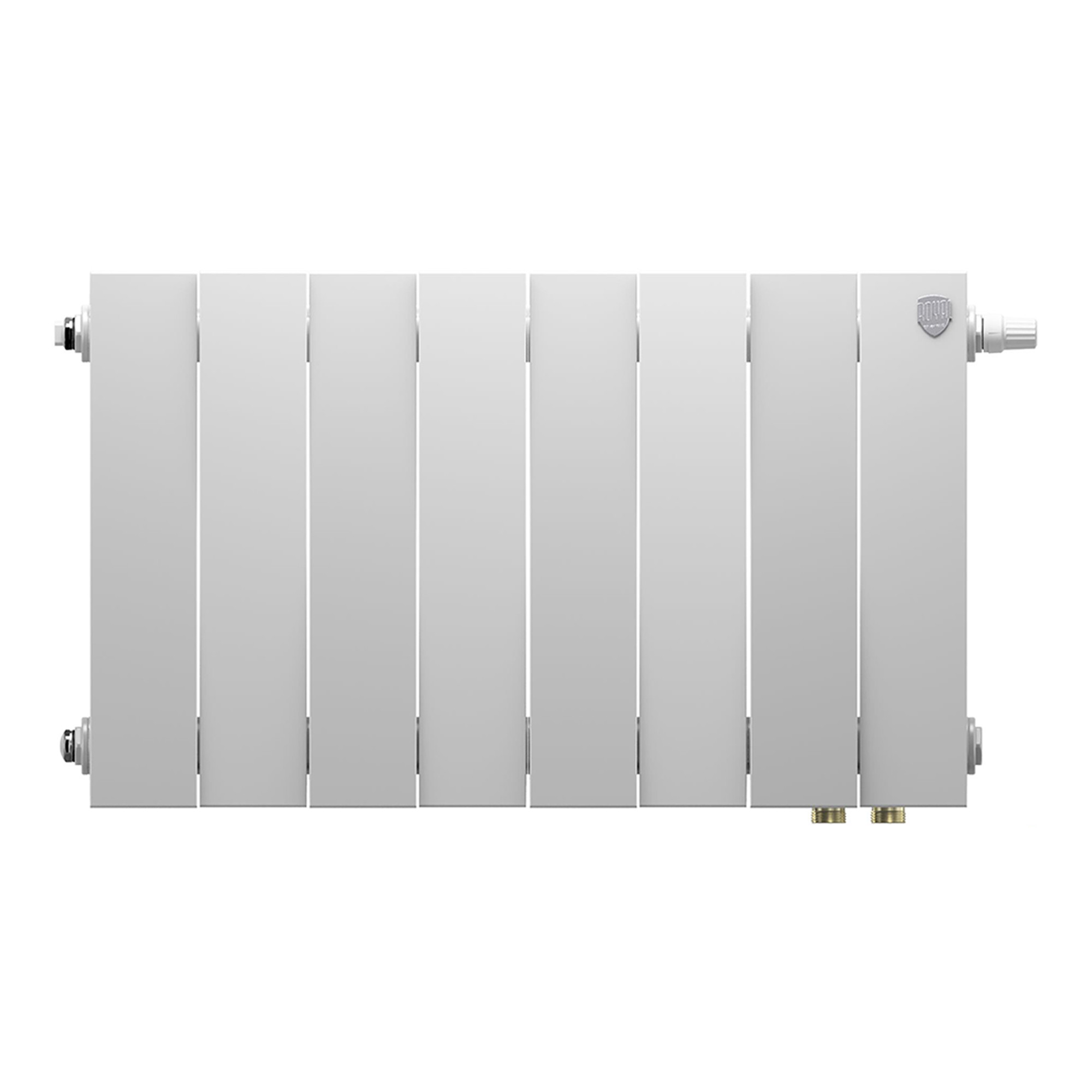 картинка Радиатор биметаллический Royal Thermo PianoForte 300 Белый VL80 8 секций 