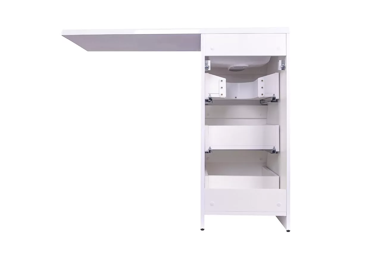 фото Тумба напольная Style Line Даллас 100 3 ящика Люкс белая PLUS 