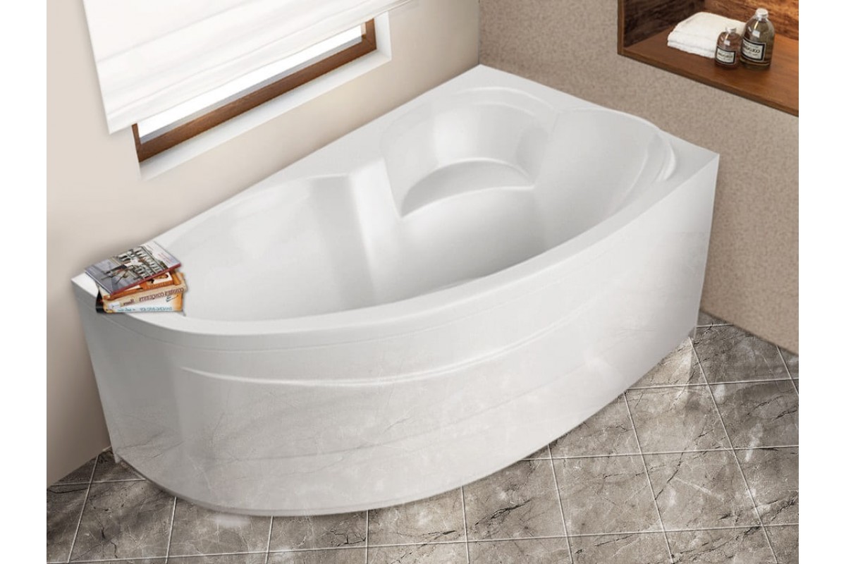 картинка Акриловая ванна Relisan Eco Plus Эльба П 170х100 ППУ с каркасом и слив-переливом 