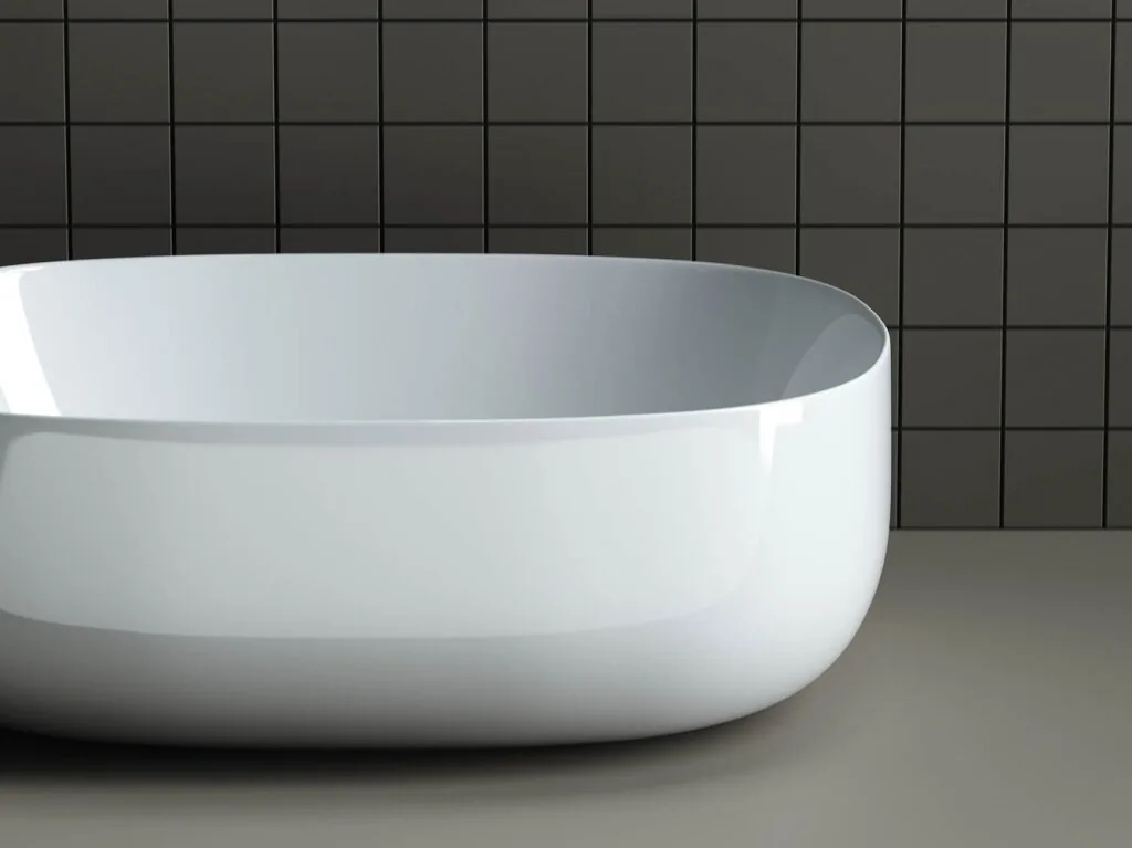 картинка Накладная раковина Ceramicanova Element CN6018 цвет белый 46х35 см 