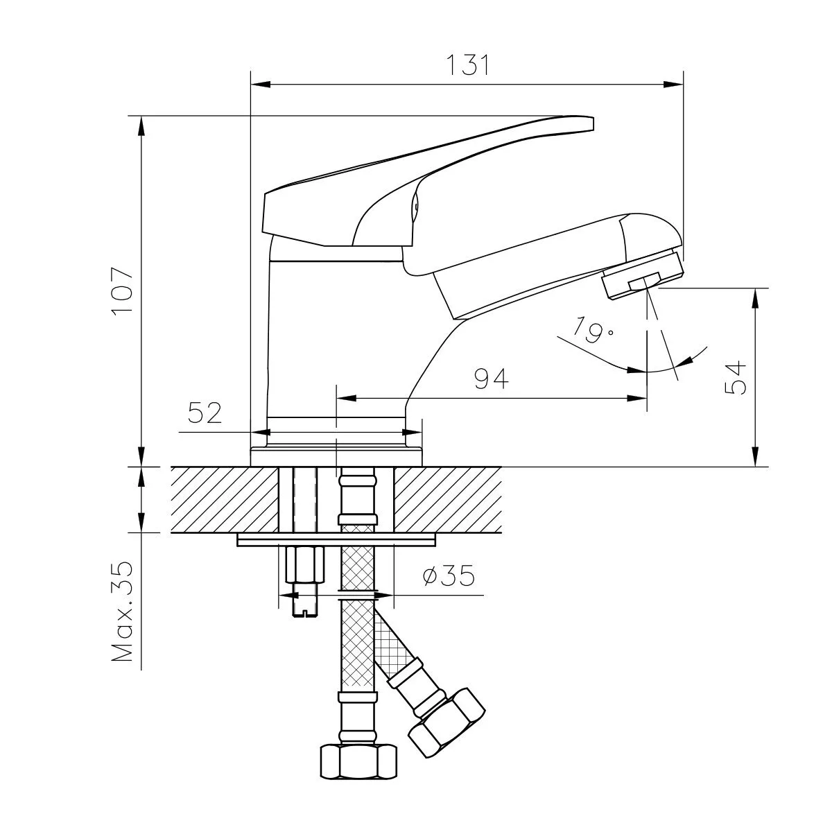 картинка Смеситель для раковины DECOROOM DR21011 